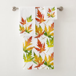 Maple från silver på ett Bathroom Towel Set