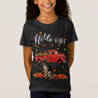 Maple German Shepherd Hund Löv Fall Autumn Red Tru