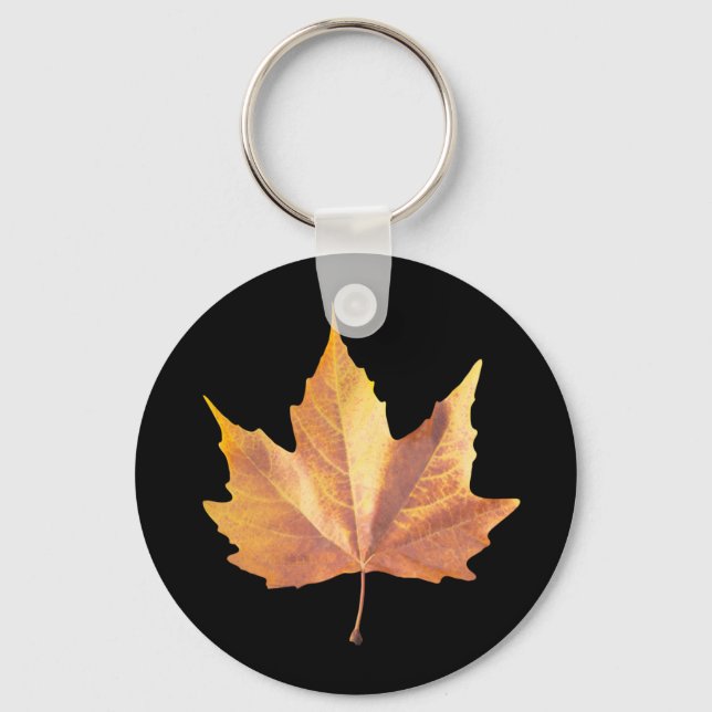 Maple-hösten löv nyckelring (Framsida)