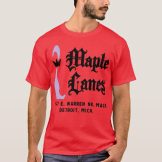 Maple Lanes - Detroit, MI - Vintage Bowling Alley T Shirt