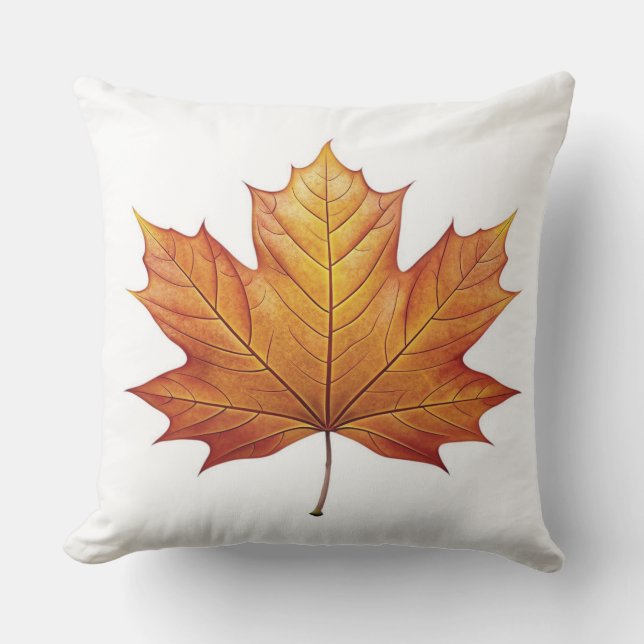 Maple Leaf Autumn Pillow Kudde (Framsida)