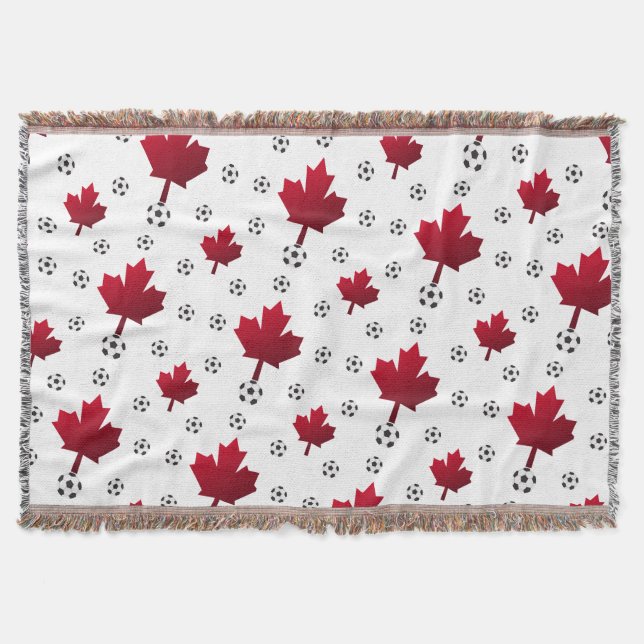 Maple Leaf Match Day Kanadensisk Fotboll Filt (Framsidan)