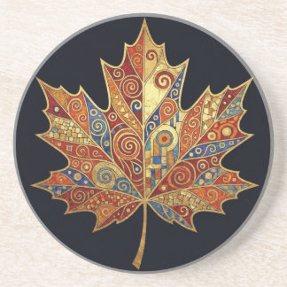 MAPLE LEAF Sandstensunderlägg: Art Nouveau Underlägg