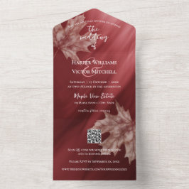 Maple löv accent maronövertoning QR-kod