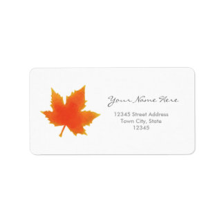 Maple Löv Adressetiketter