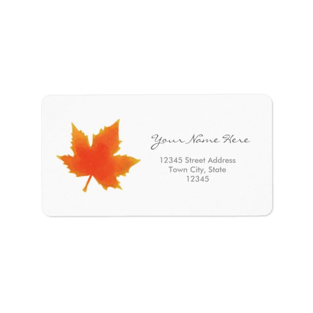Maple Löv Adressetiketter (Framsidan)