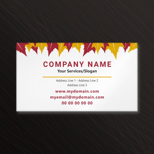 Maple Löv Affärskort Magnet (Maple Leaf Business Card Magnet)