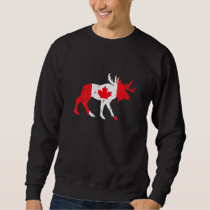 Maple Löv Animal Canadian Flagga Canada För manar Lång Ärmad Tröja