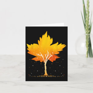 Maple Löv Autumn Träd Orange Höst löv säsong Kort