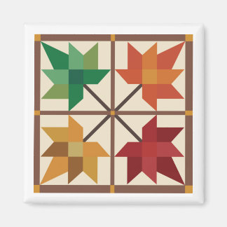 Maple Löv Barn Quilt Magnet