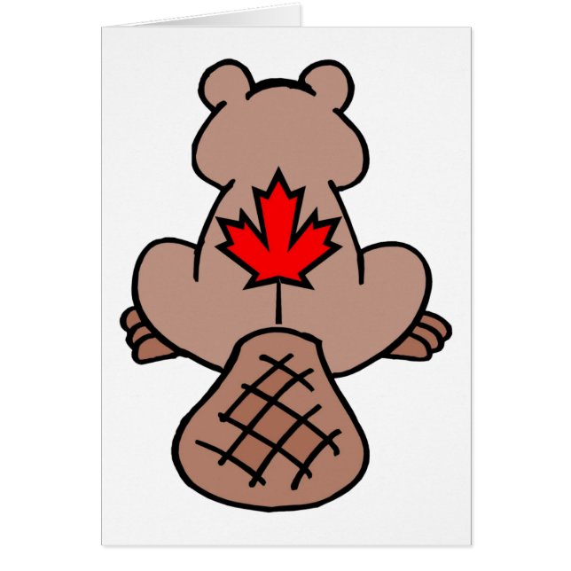 Maple Löv Beaver-kort Hälsningskort (Framsidan)