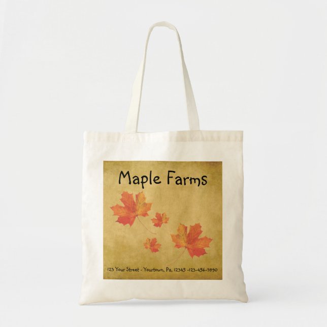 Maple Löv Business Tote Bag Tygkasse (Framsidan)