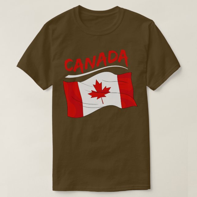 Maple Löv Canada Day Canadian Flagga Kanada T Shirt (Design framsida)