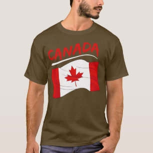Maple Löv Canada Day Canadian Flagga Kanada T Shirt