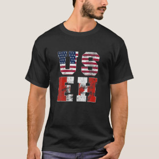 Maple Löv Canada Day USEH Funny Canadian Retro Fl T Shirt