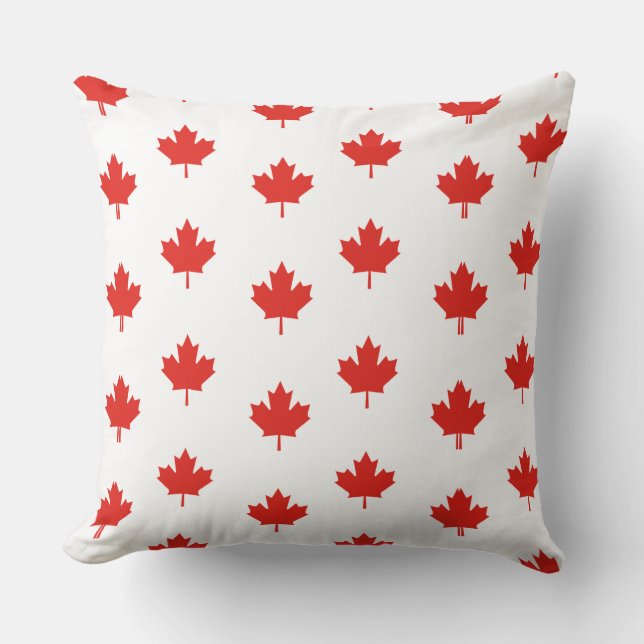 Maple Löv Canada Flagga Emblem Mönster-24105 Kudde (Framsida)