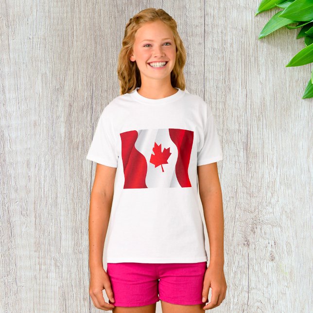 Maple Löv Canada Flagga T Shirt (Skapare uppladdad)