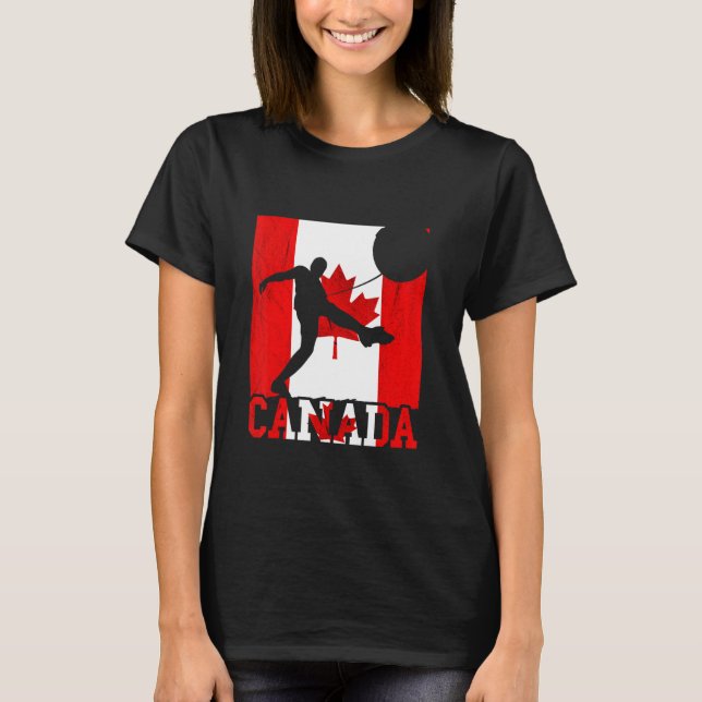 Maple Löv Canada Ocer Team Canadian Flagga Canadi T Shirt (Framsida)