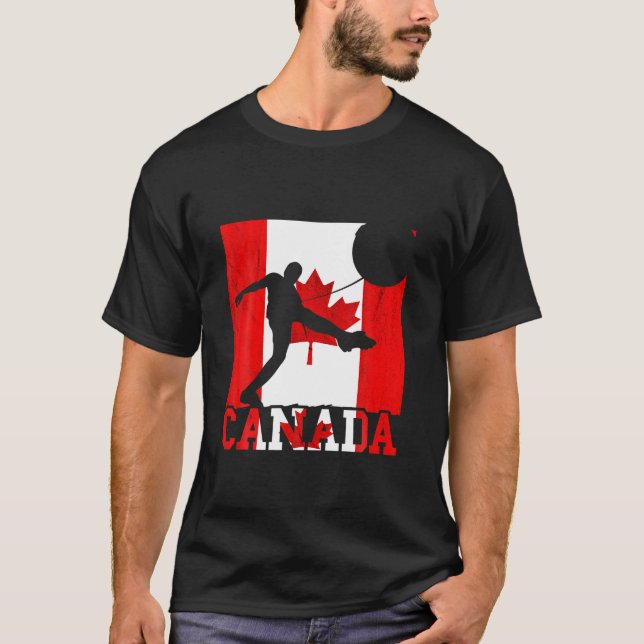 Maple Löv Canada Ocer Team Canadian Flagga Canadi T Shirt (Framsida)