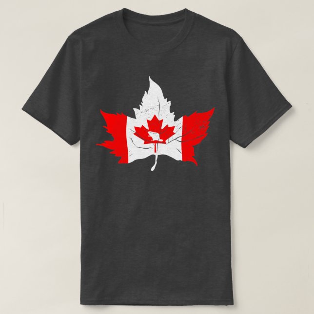 Maple Löv Canadian Flagga Day 2023 T Shirt (Design framsida)