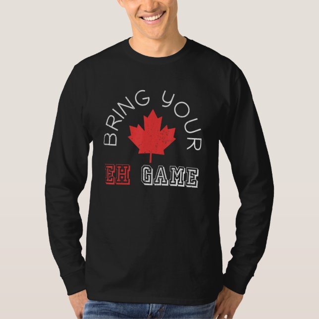 Maple Löv Canadian Pride Eh Game Canada T Shirt (Framsida)