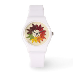 Maple löv-cirkel armbandsur