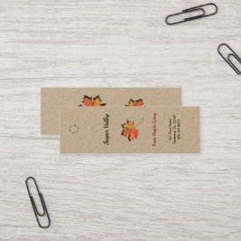 Maple Löv Cutout Maple Syrup-Märkre Mini Visitkort