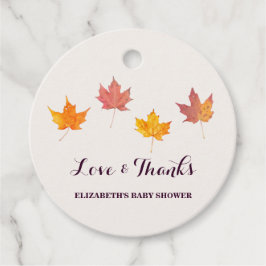 Maple Löv Fall Baby Shower Gåvor Etiketter