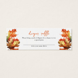 Maple Löv Fall Baby Shower Raffle Litet Visitkort