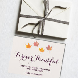 Maple Löv Fall Baby Shower Tack Kort
