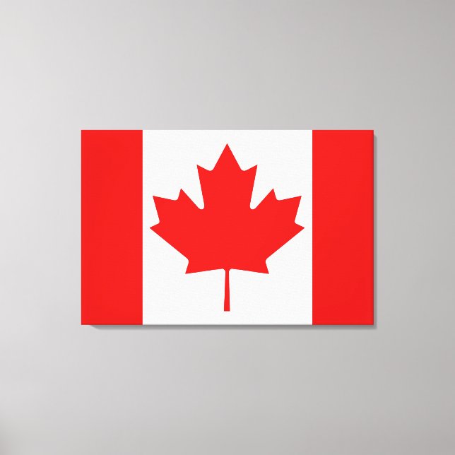 Maple Löv flagga Kanada Canvastryck (Framsida)
