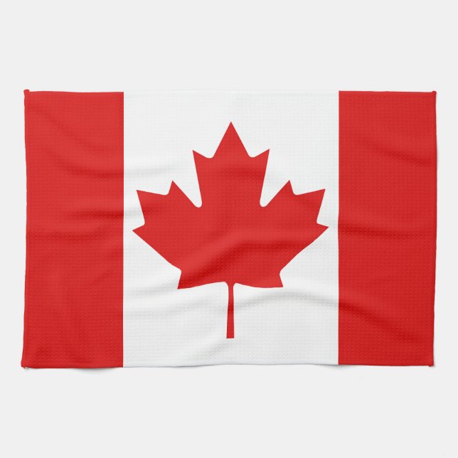 Maple Löv flagga Kanada Kökshandduk (Horisontell)