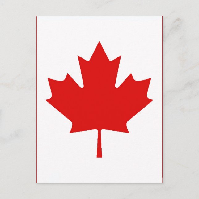 Maple Löv flagga Kanada Vykort (Framsida)
