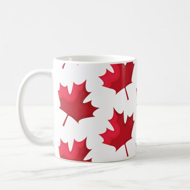 Maple löv för Kanada i vitt Kaffemugg (Vänster)