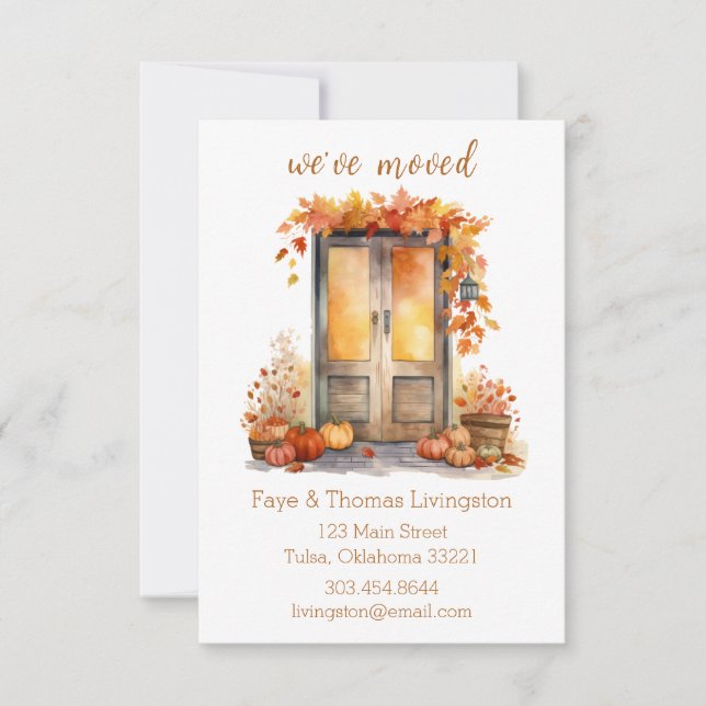 Maple Löv Front Door, Flytta annons Inbjudningar (Framsida)