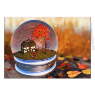 Maple Löv Globe Card Hälsningskort