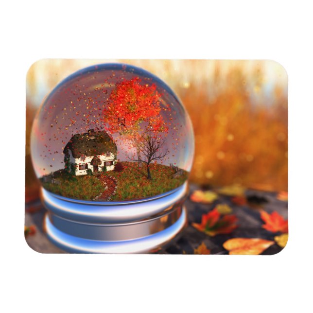 Maple Löv Globe Flexible Magnet (Horisontell)