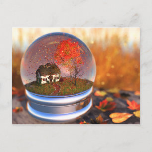 Maple Löv Globe-vykort Vykort