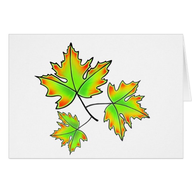 Maple Löv Hälsningskort (Framsidan Horizontal)
