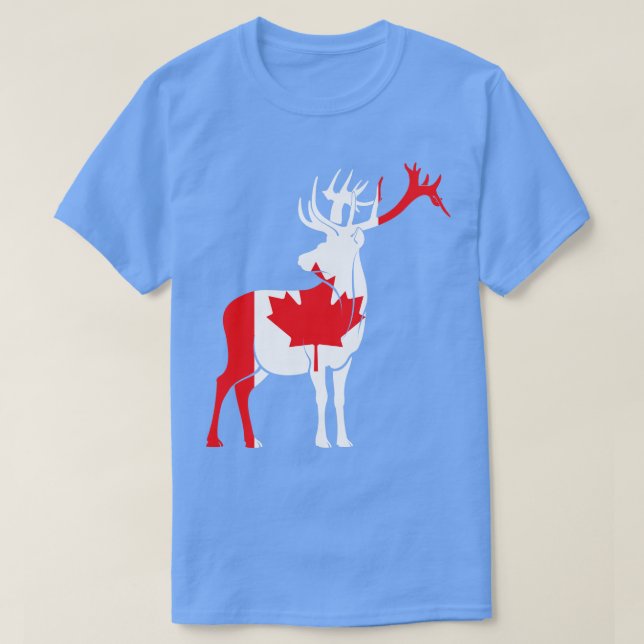 Maple Löv Hjort Kanada T Shirt (Design framsida)