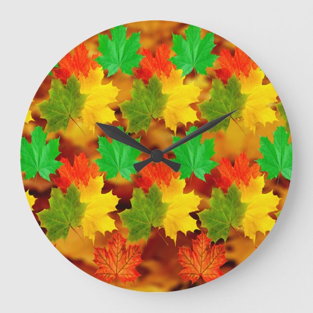 Maple Löv image for Acrylic Wall Clock Stor Klocka (Framsida)