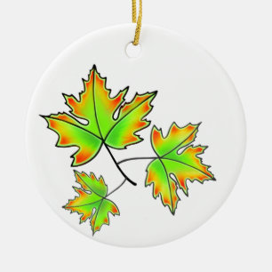 Maple Löv Julgransprydnad Keramik