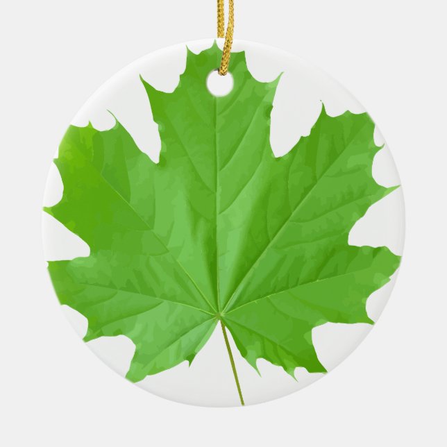 Maple Löv Julgransprydnad Keramik (Framsidan)