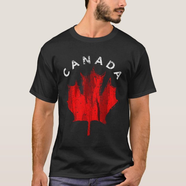Maple Löv Kanada T Shirt (Framsida)