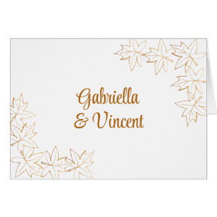 Maple Löv Kant-inbjudan till bröllopsbjudande Hälsningskort