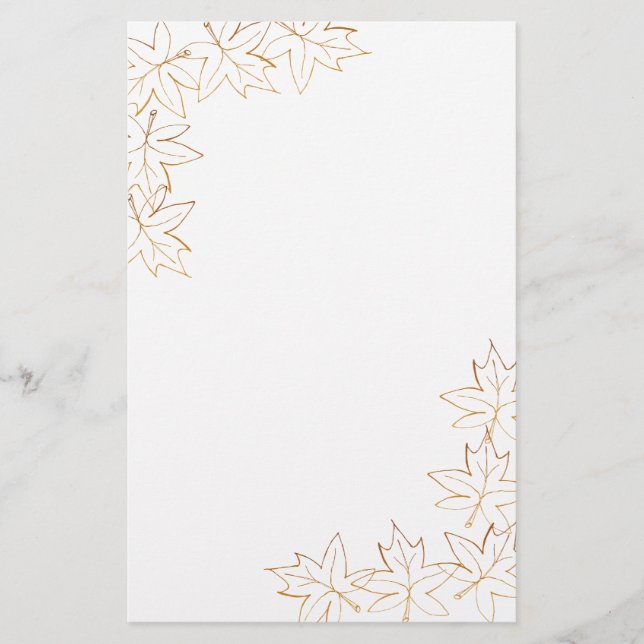 Maple Löv Kant Stationery Brevpapper (Framsida)