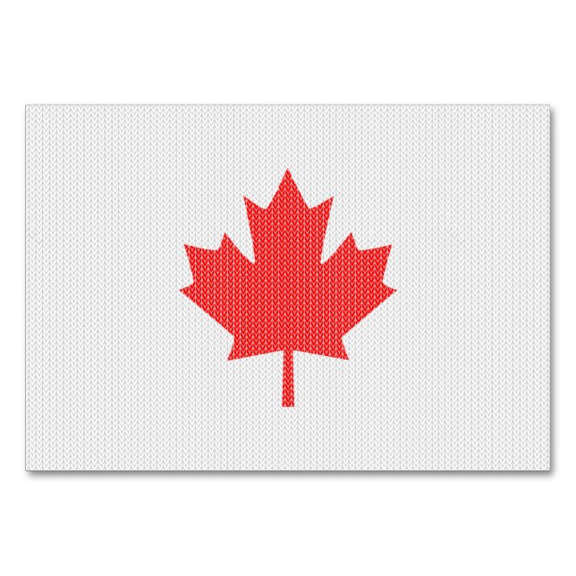 Maple Löv Knitting Motif sticka Bordsnummer (Framsidan)