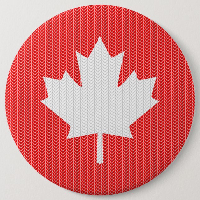 Maple Löv Knitting Motif sticka Knapp (Framsida)