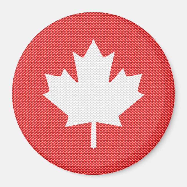 Maple Löv Knitting Motif sticka Magnet (Framsidan)