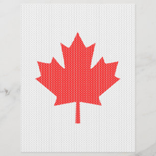 Maple Löv Knitting Motif sticka Reklamblad